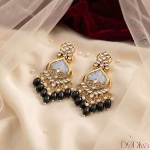 Elegant designer chandelier earrings with intricate detailing