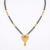 Elegant Heart Lattice Mangalsutra Necklace with Ruby Accent