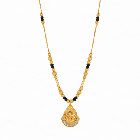 Divine Lakshmi Gold Mangalsutra Necklace