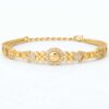 Elegant Floral Crystal Gold Bracelet