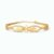 Infinity gold bracelet for women with crystal studded design and elegant gold plated finish on white background.