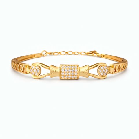 Elegant Crystal Gold Plated Designer Bracelet for Women