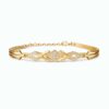 Elegant Geometric Crystal Gold Plated Bracelet for Women