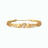 Elegant Crystal Heart Gold Plated Bracelet for Women