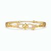 Elegant Infinity Crystal Gold Plated Bracelet for Women