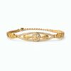 Elegant Floral Crystal Gold Plated Bracelet for Women