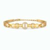 Elegant Infinity Crystal Gold Plated Bracelet for Women