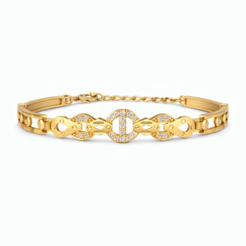 Elegant Infinity Crystal Gold Plated Bracelet for Women