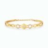 Elegant Hexagon Crystal Gold Plated Bracelet for Women