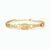 Elegant Oval Crystal Gold Plated Bracelet for Women