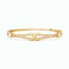 Elegant Infinity Crystal Gold Plated Bracelet for Women