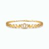 Elegant Crown Crystal Gold Plated Bracelet for Women