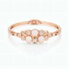 Elegant Rose Gold Crystal Floral Bracelet for Women
