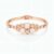 Elegant Rose Gold Crystal Floral Bracelet for Women