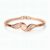 Elegant Rose Gold Wave Crystal Bracelet for Women