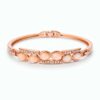 Elegant Rose Gold Crystal Bar & Pearl Bracelet for Women
