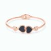 Elegant Double Heart Rose Gold Bracelet for Women