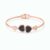 Elegant Double Heart Rose Gold Bracelet for Women