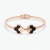 Elegant Rose Gold Clover Charm Bracelet for Women