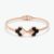 Elegant Rose Gold Clover Charm Bracelet for Women