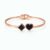 Elegant Rose Gold Heart & Diamond Shape Bracelet for Women