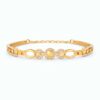 Elegant Infinity Circle Crystal Gold Plated Bracelet for Women