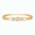 Elegant Infinity Circle Crystal Gold Plated Bracelet for Women