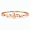 Elegant Floral Stone Gold Bracelet for Women