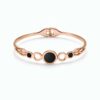 Modern Black Stone Gold Bracelet for Women