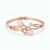 Elegant Pink Stone Gold Bracelet for Women