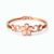 Elegant Rose Gold Floral Stone Bracelet for Women