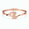 Elegant Rose Gold Pink Stone Designer Bracelet for Women
