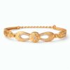 Elegant Infinity Crystal Gold Plated Bracelet for Women