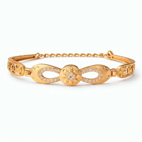 Elegant Infinity Crystal Gold Plated Bracelet for Women