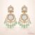 Luxury kundan chandbali drop earrings with intricate stone detailing