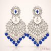 Premium floral kundan chandelier earrings for women