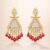 kundan chandelier earrings with intricate stone detailing and drop design