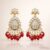 Elegant kundan chandelier earrings with pearl drops