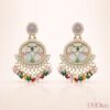 Luxury chandelier earrings with intricate stone detailing