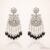 Elegant pearl chandbali earrings with intricate design and pearl drops
