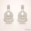 Pearl Chandbali Earrings with intricate design and pearl drops for women