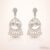Pearl chandelier earrings with stone-studded elegant drop design for women